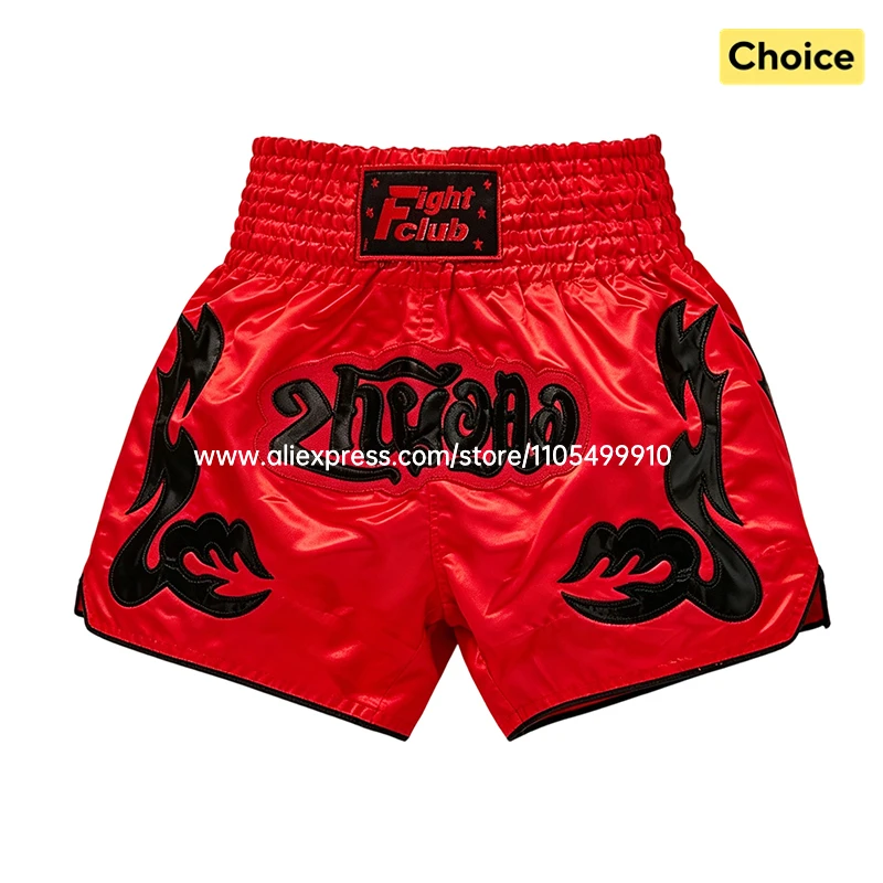 Muay Thai Boxing Shorts Bow Tie Ribbon Satin Elastic Waist Kickboxing Pants Martial Arts MMA Fight Shorts Adult Men Women Kids