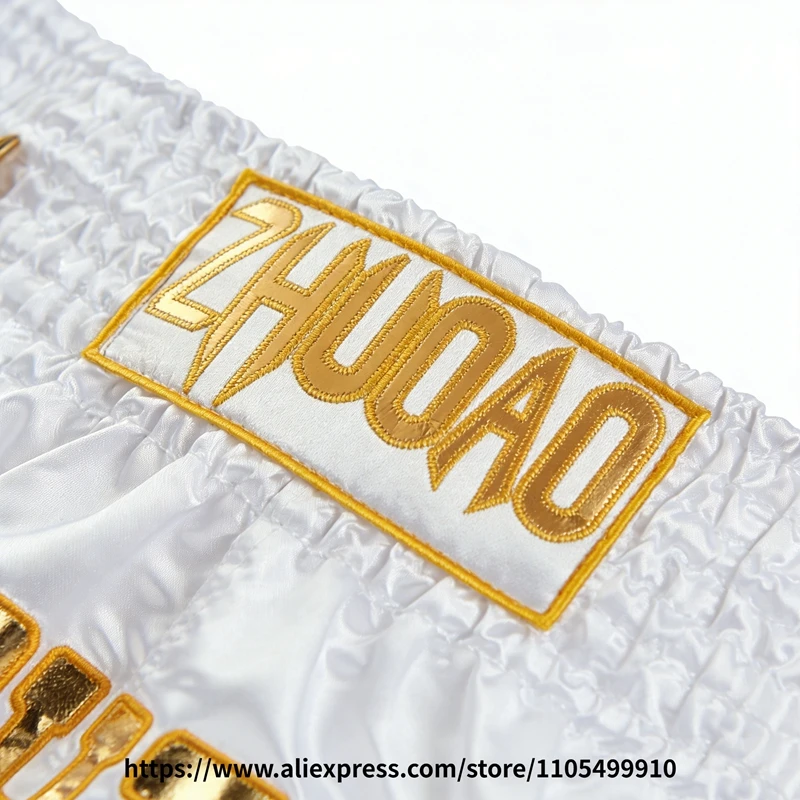 Bow Ribbon Thai Boxing Shorts Women Men Kids Muay Thai Fight Training Shorts MMA Kickboxing Sparring Boxing Competition Pants
