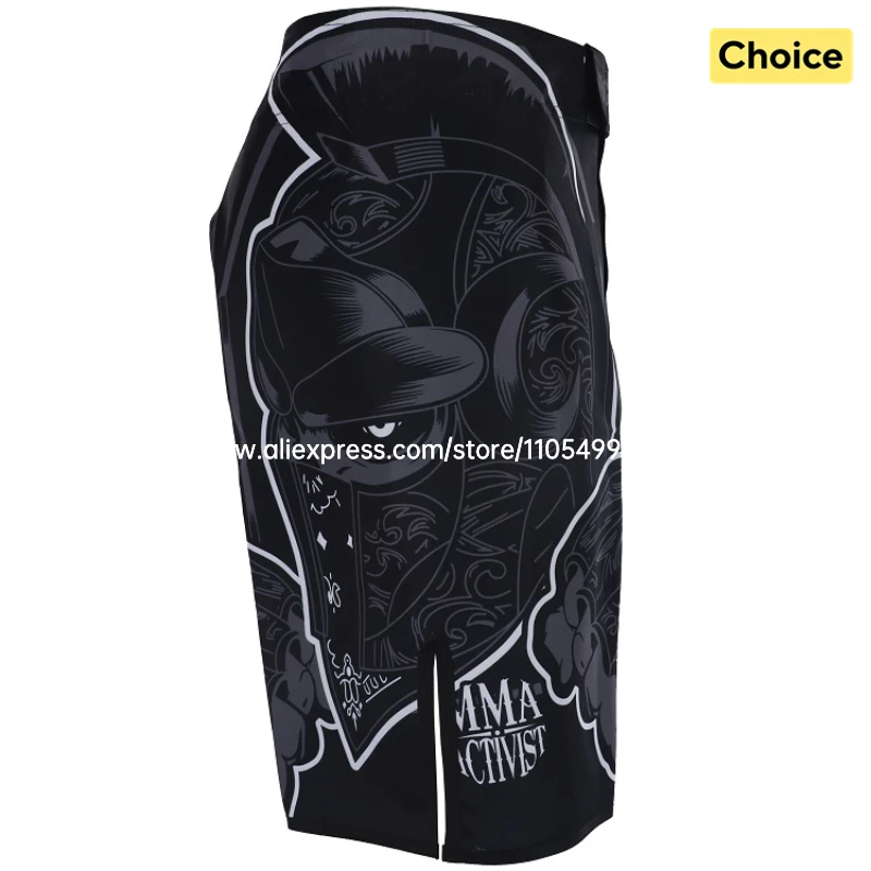 Animal Print MMA Shorts Fight Grappling Shorts BJJ Jiu-Jitsu Martial Arts Gym Fitness Training Trunk Men Kickboxing Boxing Pants