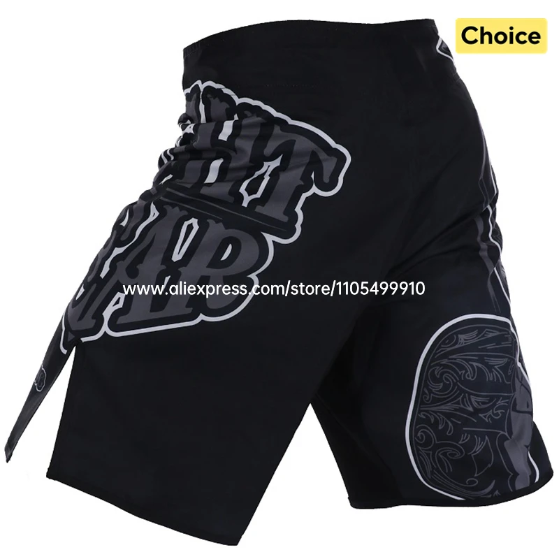 Animal Print MMA Shorts Fight Grappling Shorts BJJ Jiu-Jitsu Martial Arts Gym Fitness Training Trunk Men Kickboxing Boxing Pants