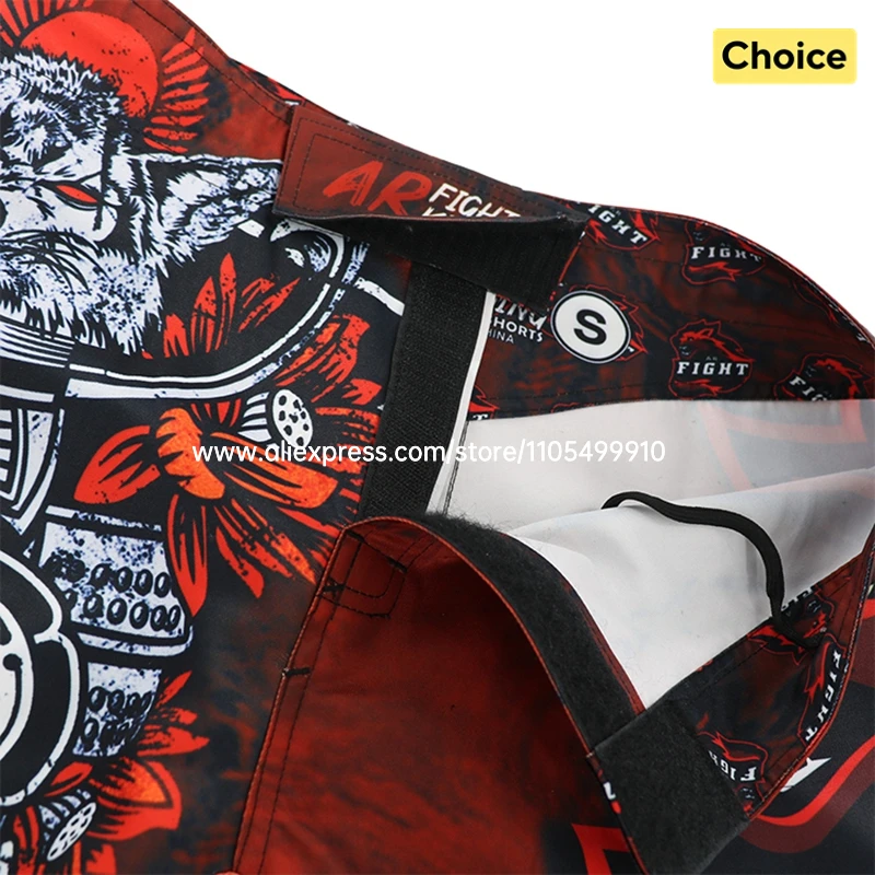 Animal Print MMA Shorts Fight Grappling Shorts BJJ Jiu-Jitsu Martial Arts Gym Fitness Training Trunk Men Kickboxing Boxing Pants