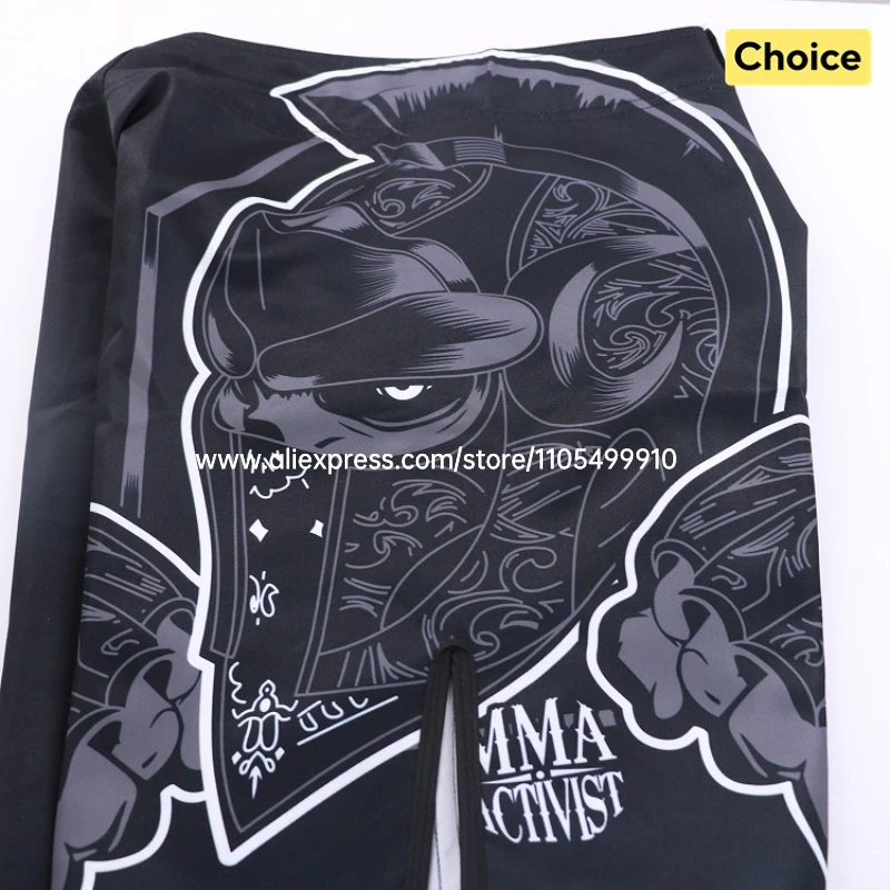 Animal Print MMA Shorts Fight Grappling Shorts BJJ Jiu-Jitsu Martial Arts Gym Fitness Training Trunk Men Kickboxing Boxing Pants