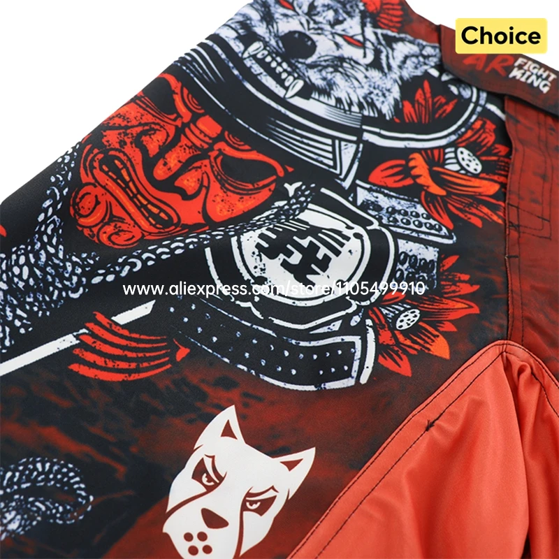 Animal Print MMA Shorts Fight Grappling Shorts BJJ Jiu-Jitsu Martial Arts Gym Fitness Training Trunk Men Kickboxing Boxing Pants