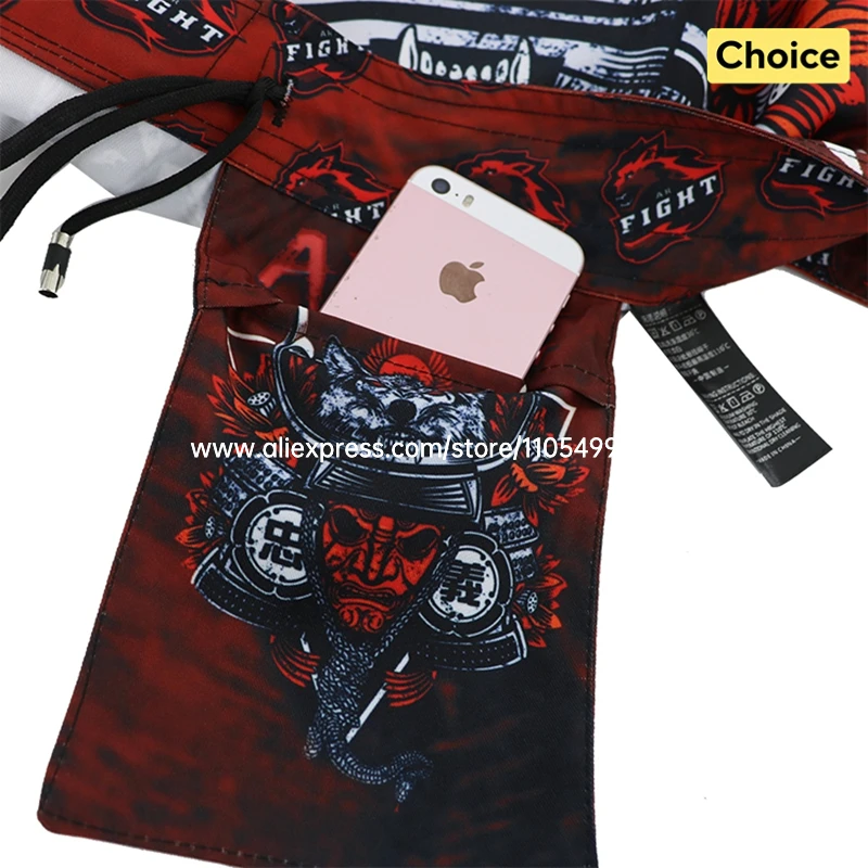 Animal Print MMA Shorts Fight Grappling Shorts BJJ Jiu-Jitsu Martial Arts Gym Fitness Training Trunk Men Kickboxing Boxing Pants