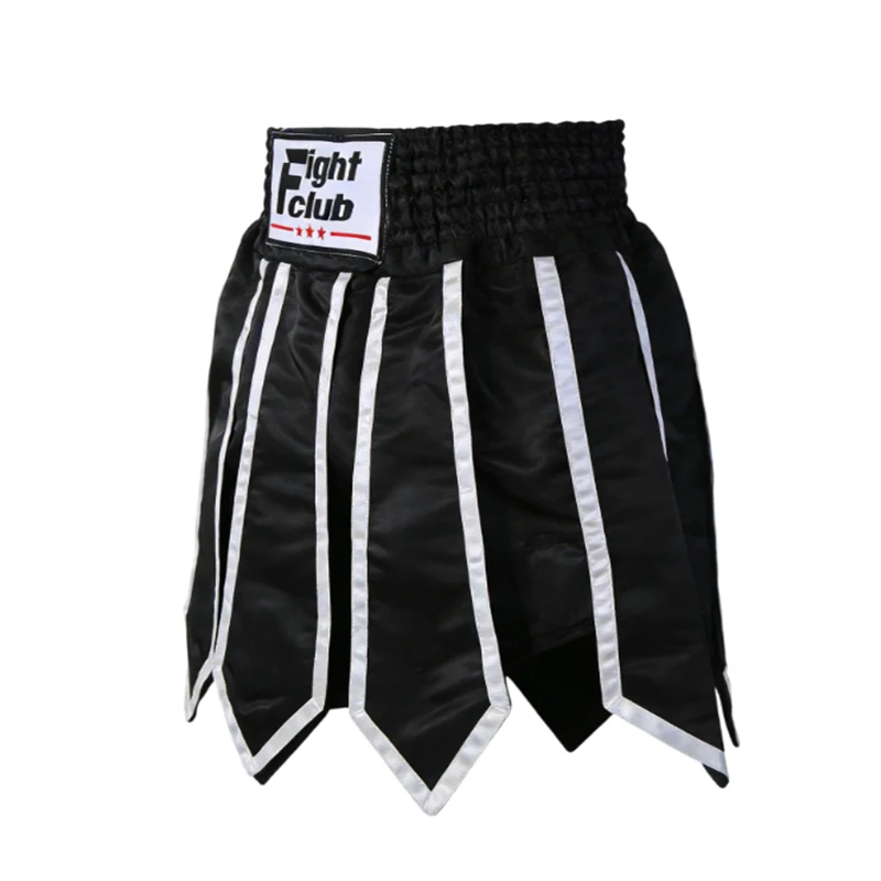 Muay Thai Boxing Shorts for Men Women Kids Gladiator Satin Fight Shorts Black Gold Kickboxing Shorts for MMA Sparring Training