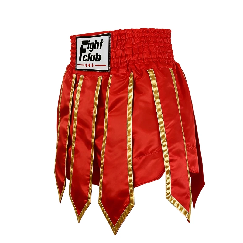 Muay Thai Boxing Shorts for Men Women Kids Gladiator Satin Fight Shorts Black Gold Kickboxing Shorts for MMA Sparring Training