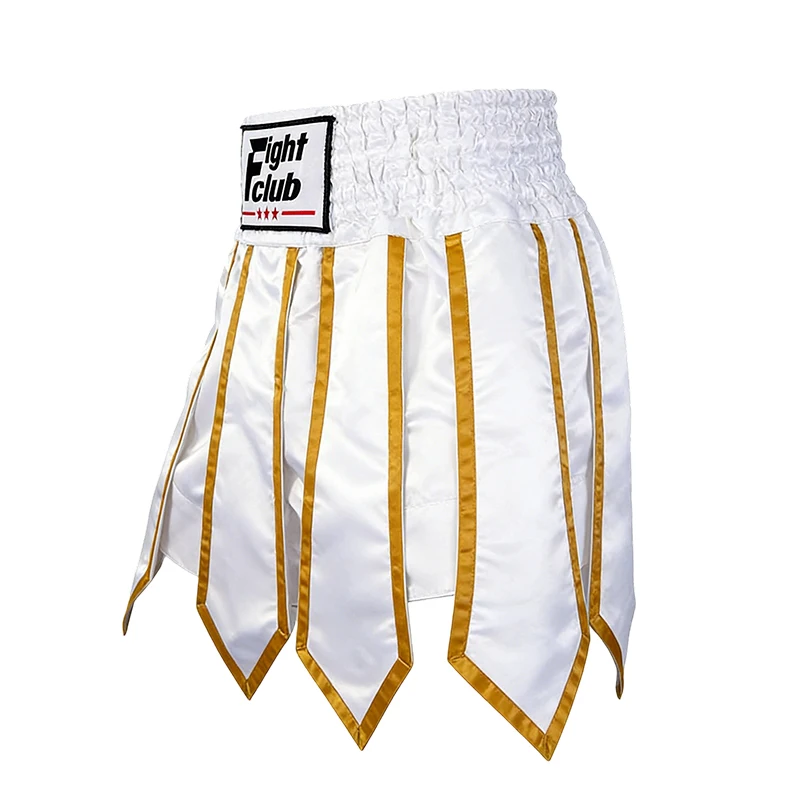 Muay Thai Boxing Shorts for Men Women Kids Gladiator Satin Fight Shorts Black Gold Kickboxing Shorts for MMA Sparring Training