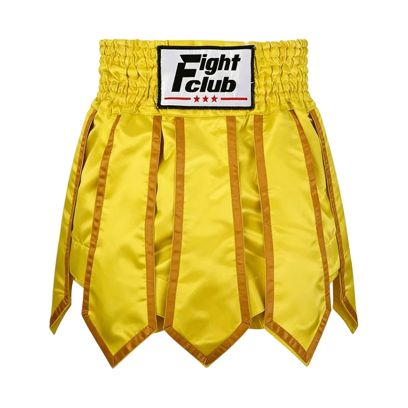 Muay Thai Boxing Shorts for Men Women Kids Gladiator Satin Fight Shorts Black Gold Kickboxing Shorts for MMA Sparring Training
