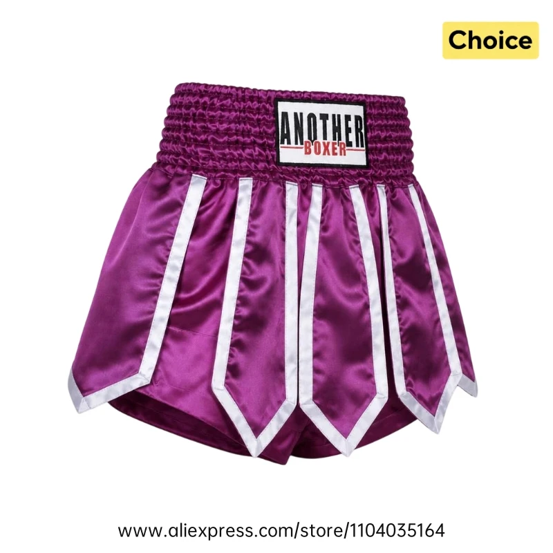 Muay Thai Fight Shorts Men Women Kids Combat Sports Boxing Trunks Thai Script Embroidery Martial Arts MMA BJJ Kickboxing Pants