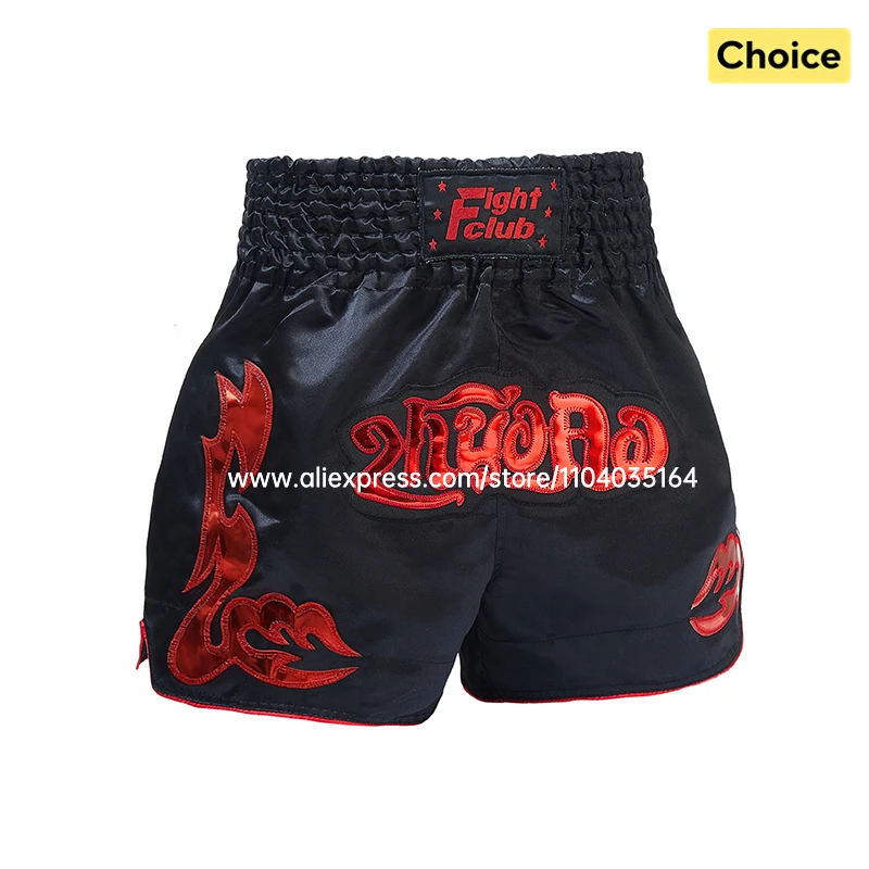 Boxing Shorts Classic Muay Thai Shorts Male Female Boy Girl Martial Arts Sparring Kickboxing Cage Fight Training MMA Pants Green