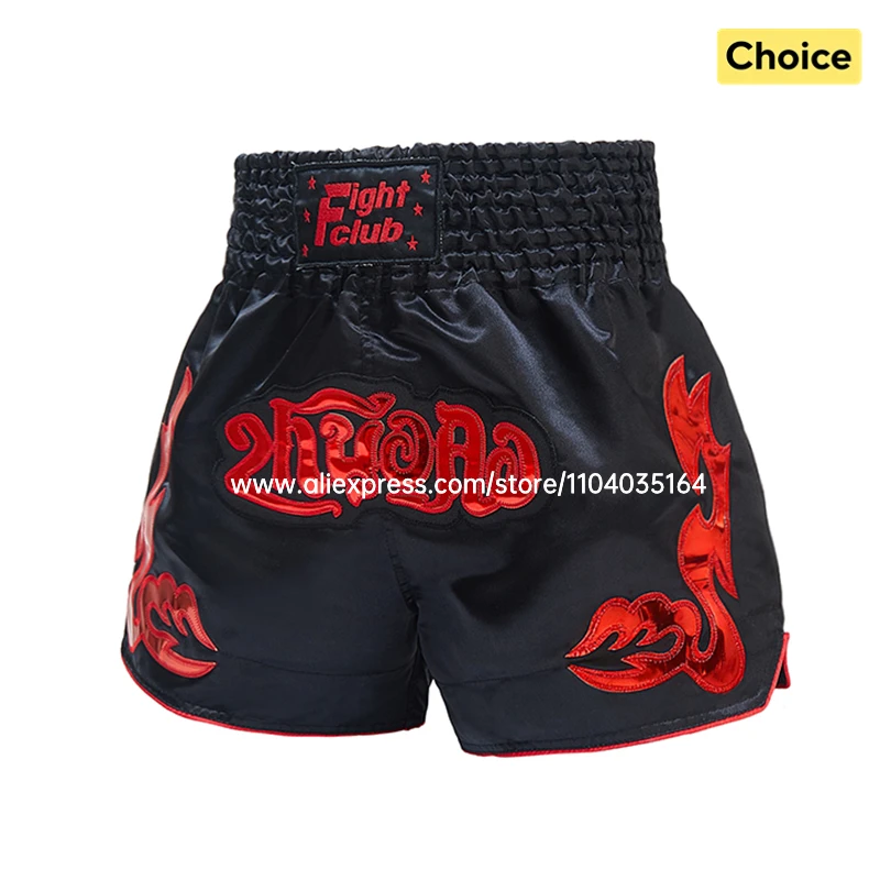 Boxing Shorts Classic Muay Thai Shorts Male Female Boy Girl Martial Arts Sparring Kickboxing Cage Fight Training MMA Pants Green