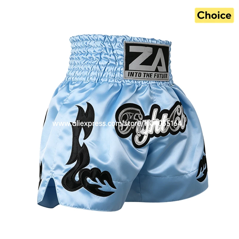 Boxing Shorts Classic Muay Thai Shorts Male Female Boy Girl Martial Arts Sparring Kickboxing Cage Fight Training MMA Pants Green