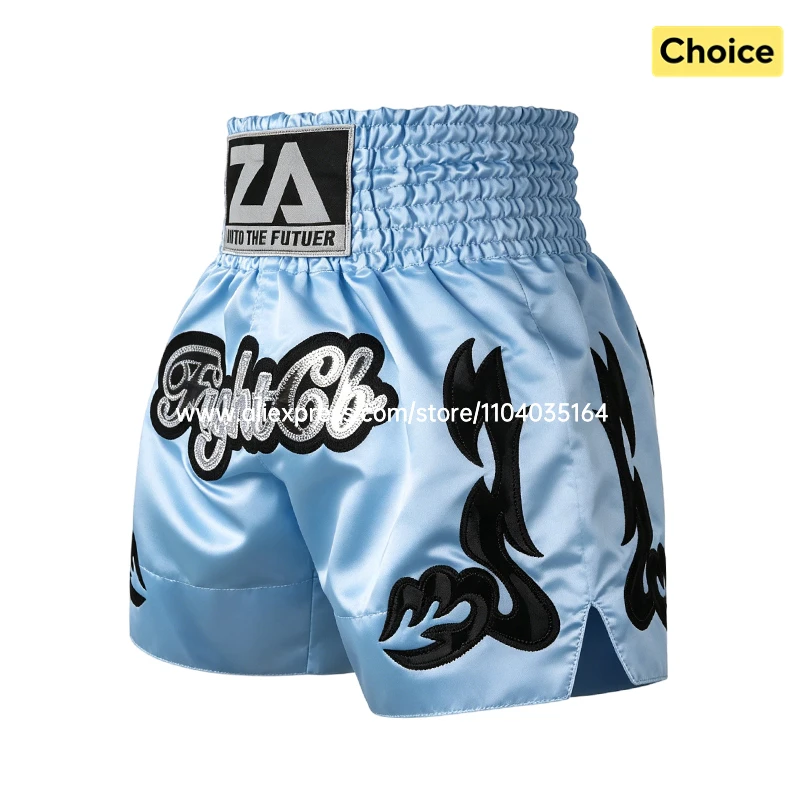 Boxing Shorts Classic Muay Thai Shorts Male Female Boy Girl Martial Arts Sparring Kickboxing Cage Fight Training MMA Pants Green