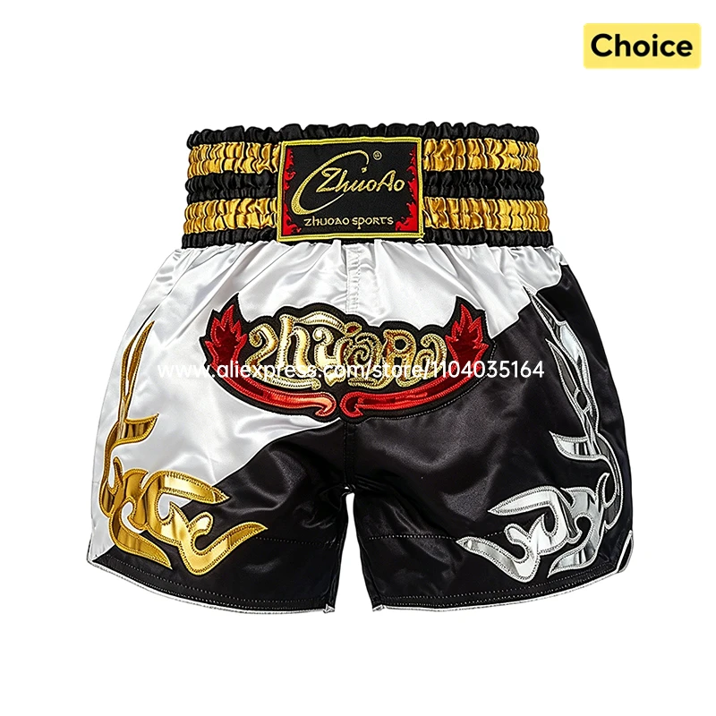 Thai Boxing Shorts Traditional Muay Thai Shorts Men Women Kids Premium Wrestling Sparring Kickboxing Cage Fight MMA Boxing Pants