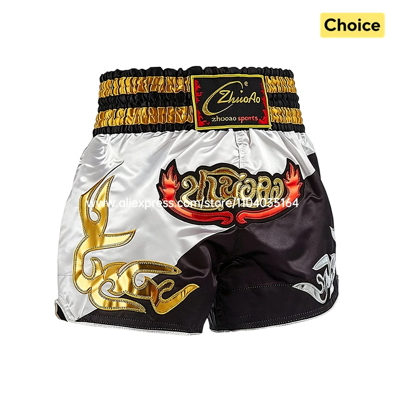Thai Boxing Shorts Traditional Muay Thai Shorts Men Women Kids Premium Wrestling Sparring Kickboxing Cage Fight MMA Boxing Pants