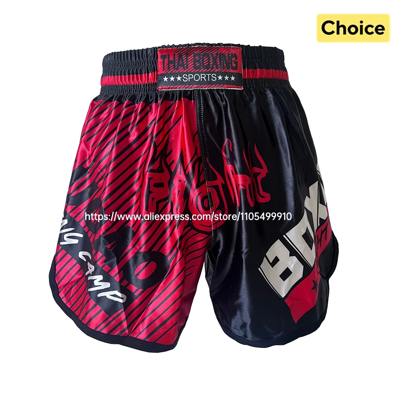 Professional Muay Thai Shorts Boxing Shorts Men Women Kids Boys Girls Martial Arts MMA Kickboxing Training Pants Fighter Gear