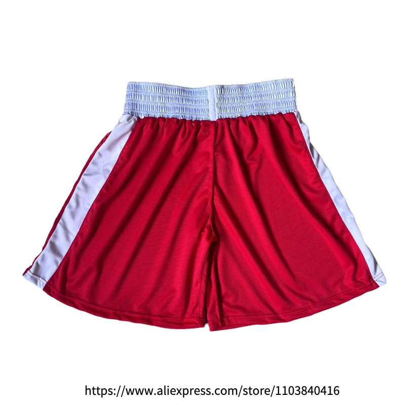 Red Boxing Shorts Shirt Set Muay Thai Shorts Men Women Kids Boy Girl Sanda Wushu Martial Arts Shorts and Sleeveless Singlet Set