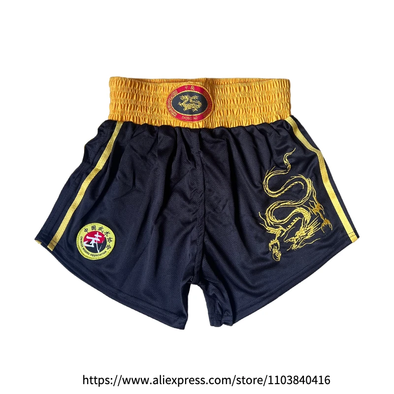 Red Boxing Shorts Shirt Set Muay Thai Shorts Men Women Kids Boy Girl Sanda Wushu Martial Arts Shorts and Sleeveless Singlet Set