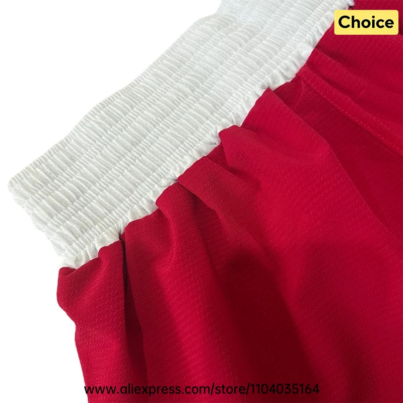 Red Boxing Shorts Shirt Set Muay Thai Shorts Men Women Kids Boy Girl Sanda Wushu Martial Arts Shorts and Sleeveless Singlet Set