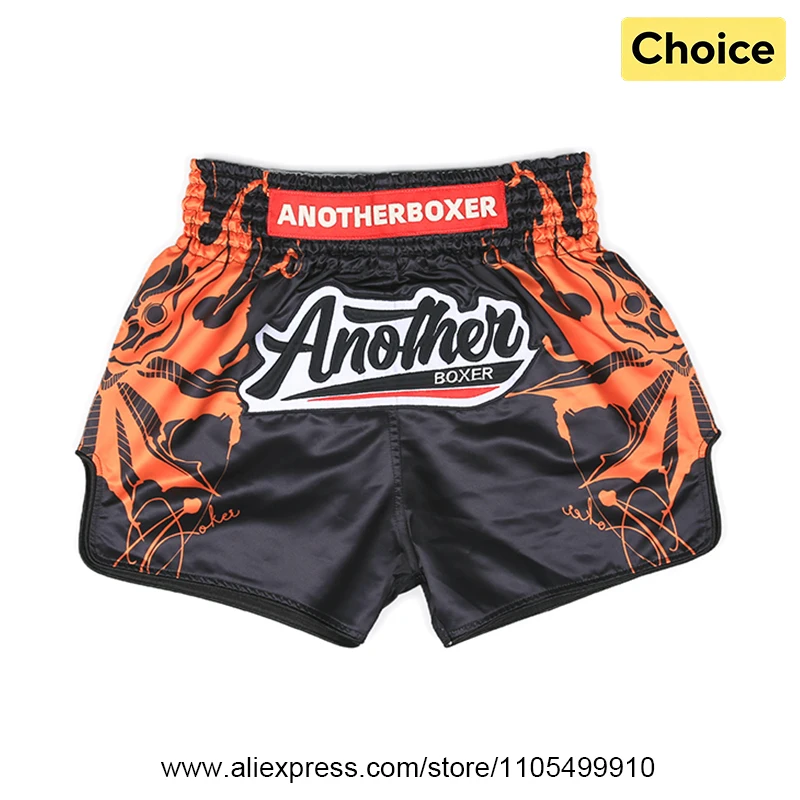 Satin Kickboxing Muay Thai Shorts Men Women Youth Elastic Waist Side Slit Boxing Trunks Loose Comfort Shorts for Combat Sports