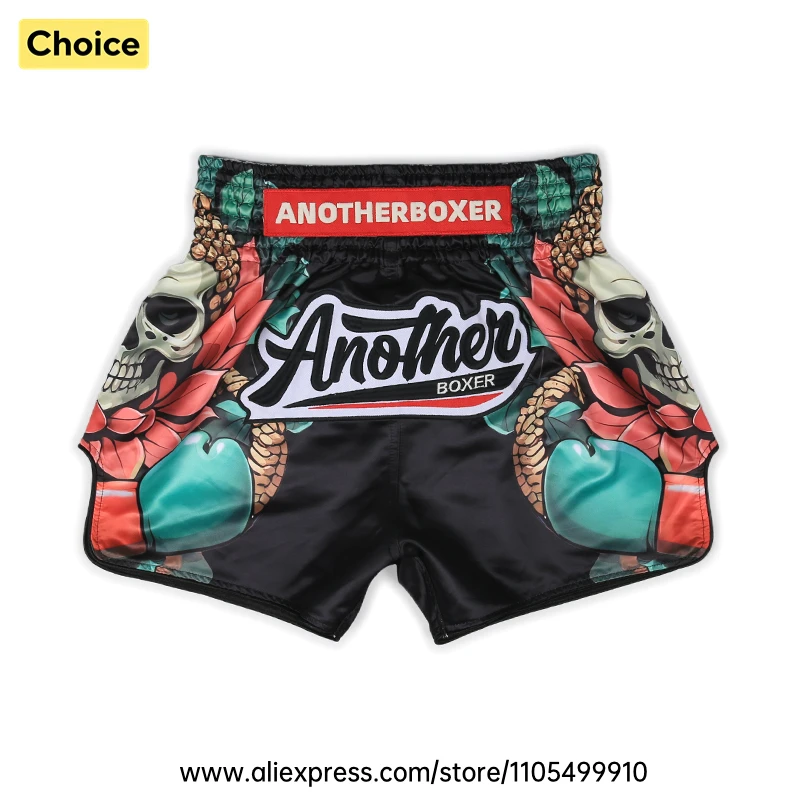 Satin Kickboxing Muay Thai Shorts Men Women Youth Elastic Waist Side Slit Boxing Trunks Loose Comfort Shorts for Combat Sports
