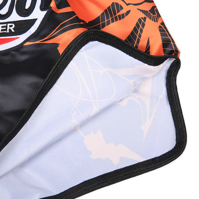 Satin Kickboxing Muay Thai Shorts Men Women Youth Elastic Waist Side Slit Boxing Trunks Loose Comfort Shorts for Combat Sports