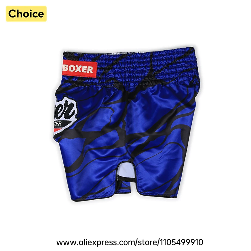 Satin Kickboxing Muay Thai Shorts Men Women Youth Elastic Waist Side Slit Boxing Trunks Loose Comfort Shorts for Combat Sports