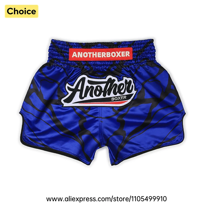 Satin Kickboxing Muay Thai Shorts Men Women Youth Elastic Waist Side Slit Boxing Trunks Loose Comfort Shorts for Combat Sports
