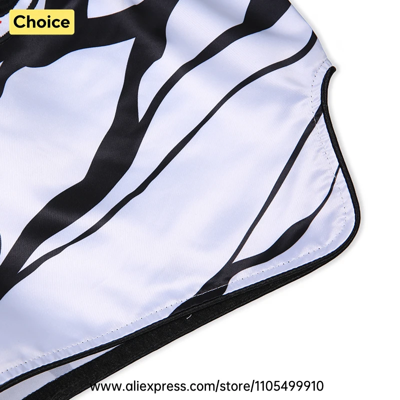 Satin Kickboxing Muay Thai Shorts Men Women Youth Elastic Waist Side Slit Boxing Trunks Loose Comfort Shorts for Combat Sports