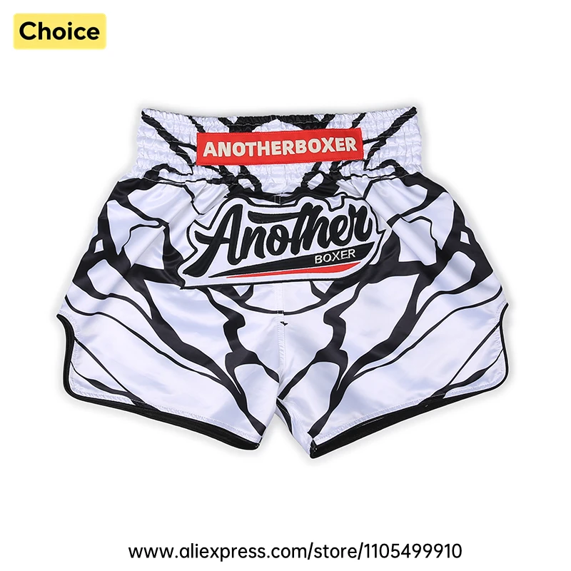 Satin Kickboxing Muay Thai Shorts Men Women Youth Elastic Waist Side Slit Boxing Trunks Loose Comfort Shorts for Combat Sports