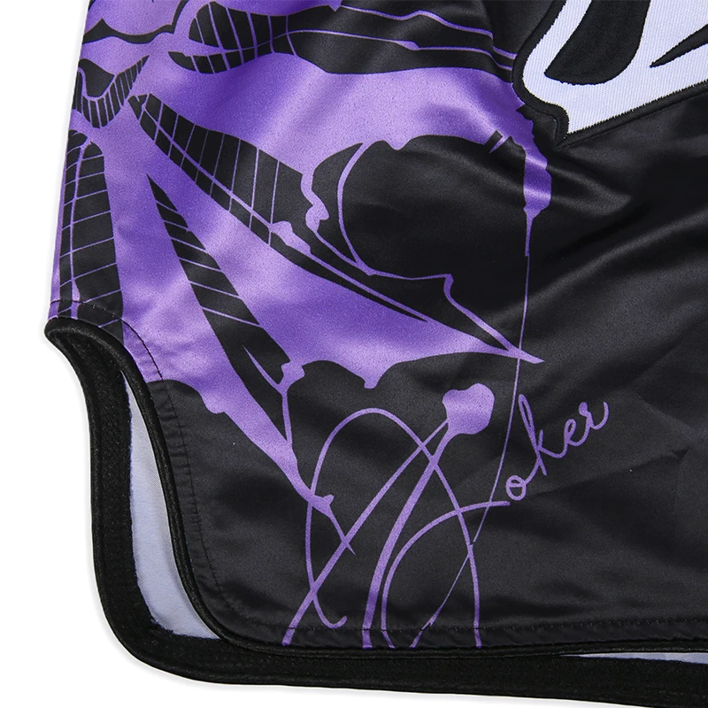 Satin Kickboxing Muay Thai Shorts Men Women Youth Elastic Waist Side Slit Boxing Trunks Loose Comfort Shorts for Combat Sports