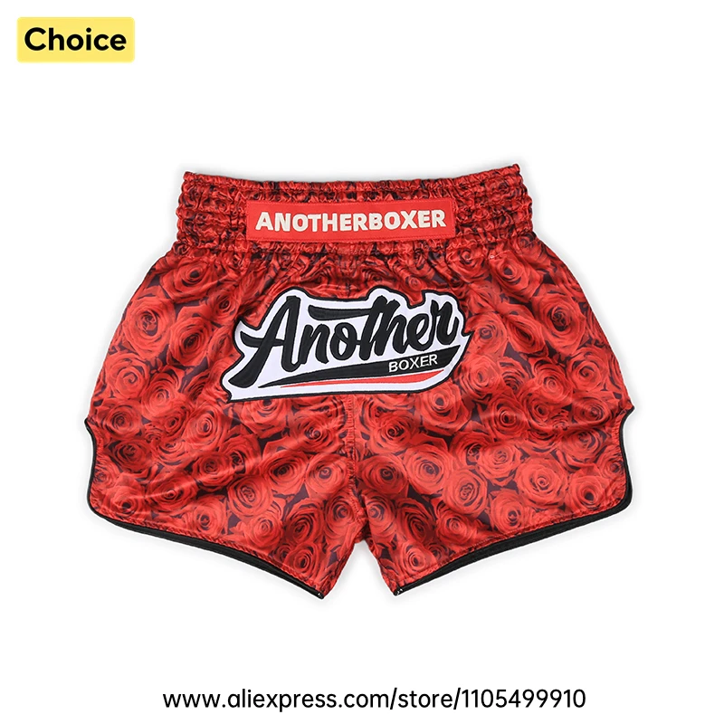 Satin Kickboxing Muay Thai Shorts Men Women Youth Elastic Waist Side Slit Boxing Trunks Loose Comfort Shorts for Combat Sports
