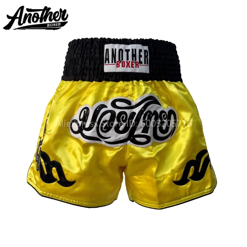 Professional Thai Boxing Shorts for Children Men Women Elastic Waist MMA Boxing Shorts for Sparring, Kickboxing and Martial Arts