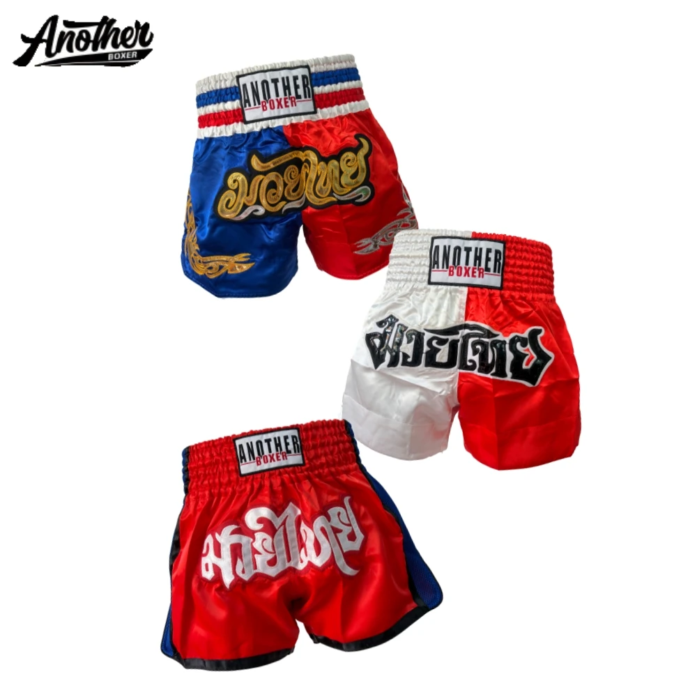 Professional Thai Boxing Shorts for Children Men Women Elastic Waist MMA Boxing Shorts for Sparring, Kickboxing and Martial Arts