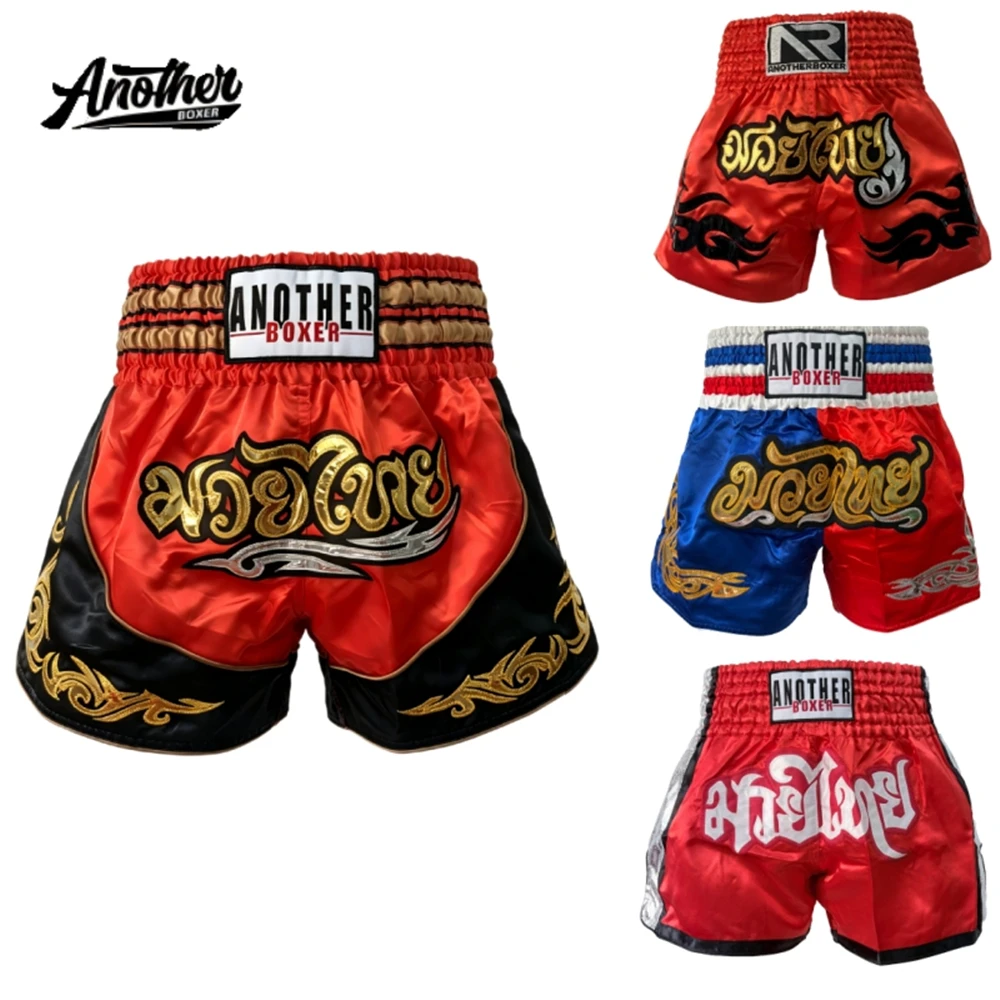 Professional Thai Boxing Shorts for Children Men Women Elastic Waist MMA Boxing Shorts for Sparring, Kickboxing and Martial Arts