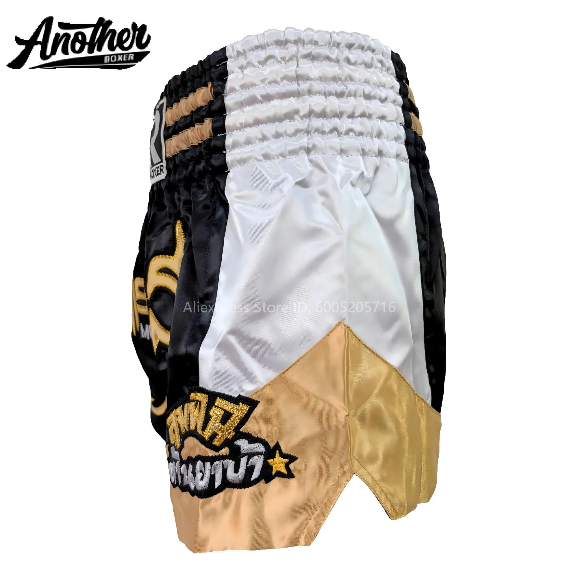 Men’s Short Muay Thai Boxing MMA Shorts, Kids Women Wide Waistband for Fight Trunks for Kickboxing BJJ Sparring Daily Training