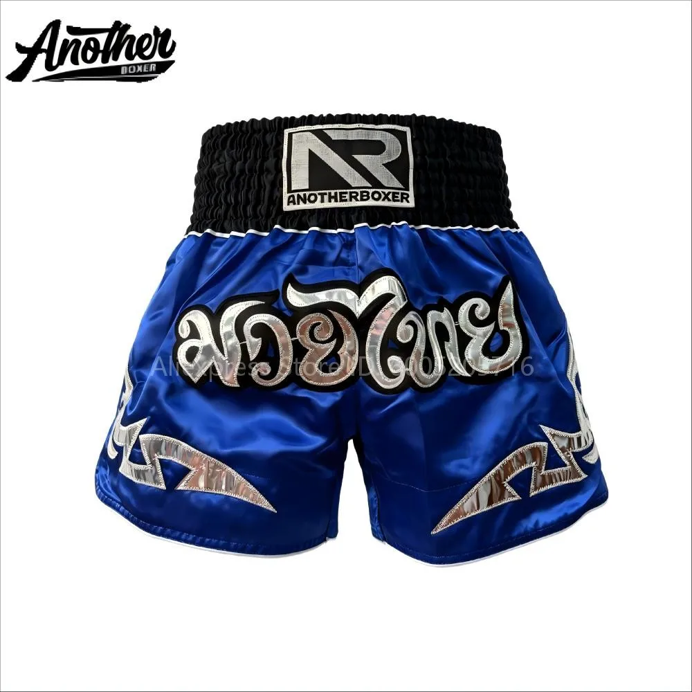 Men’s Short Muay Thai Boxing MMA Shorts, Kids Women Wide Waistband for Fight Trunks for Kickboxing BJJ Sparring Daily Training