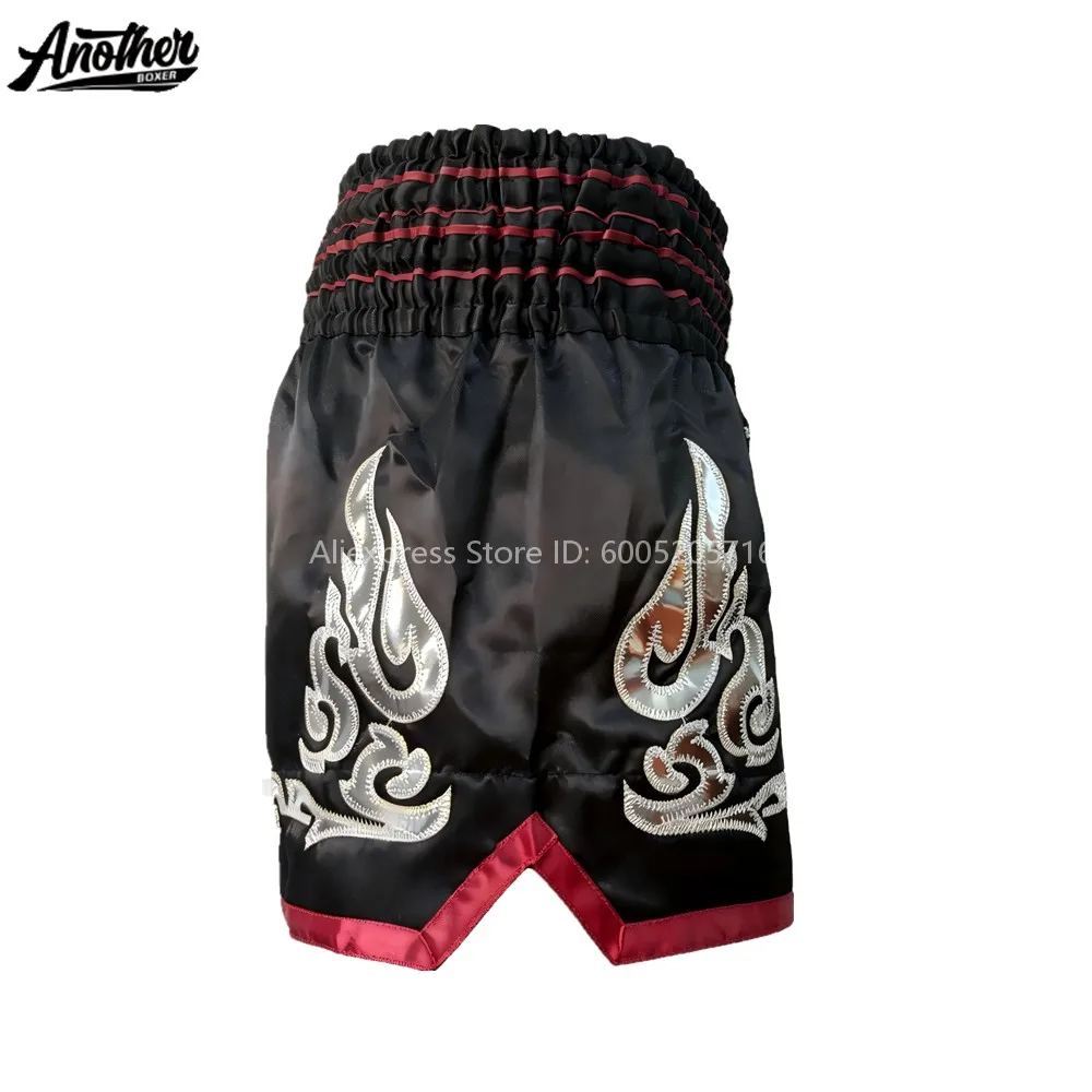 Men’s Short Muay Thai Boxing MMA Shorts, Kids Women Wide Waistband for Fight Trunks for Kickboxing BJJ Sparring Daily Training
