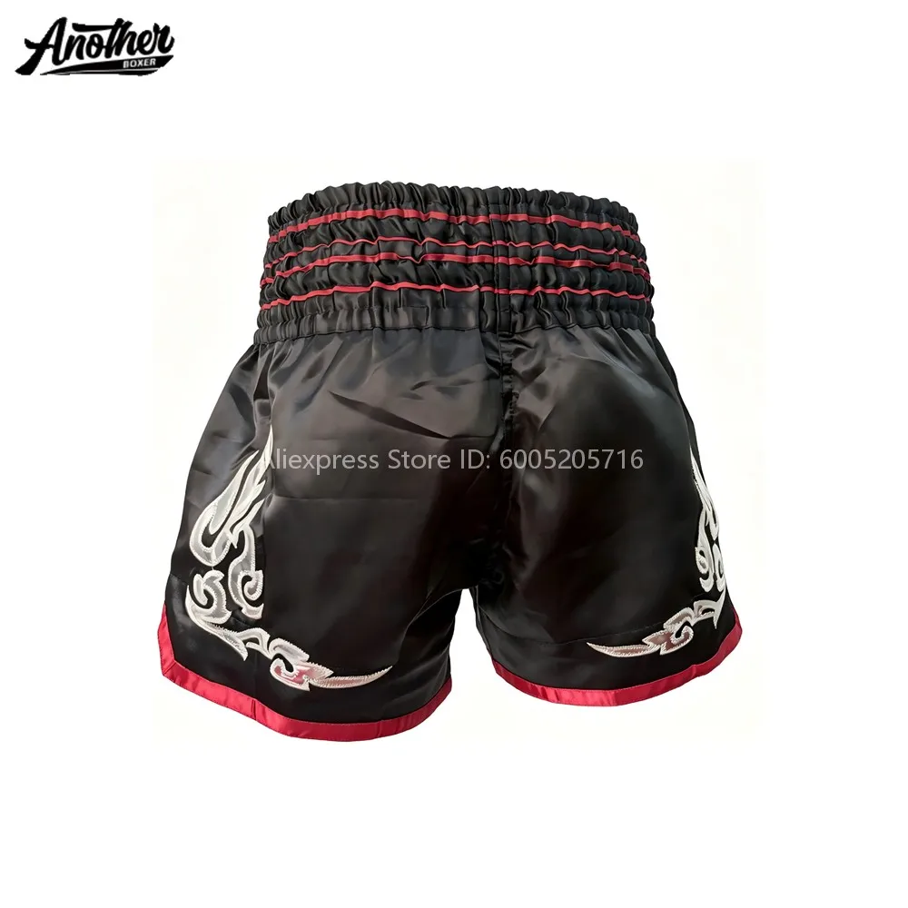 Men’s Short Muay Thai Boxing MMA Shorts, Kids Women Wide Waistband for Fight Trunks for Kickboxing BJJ Sparring Daily Training