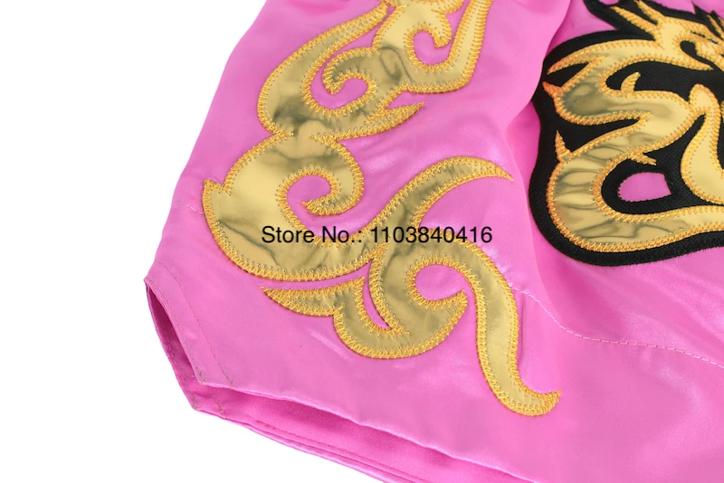 Muay Thai Shorts Boxing Pants Men Women Kids Lightweight Satin Martial Arts Grappling Clothes Kickboxing Cage Fighting Shorts