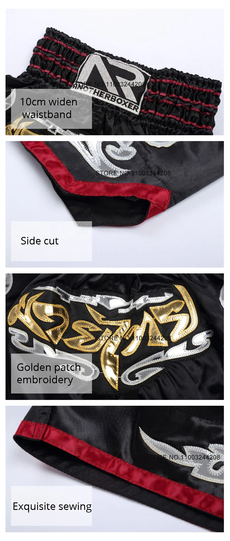 Muay Thai Shorts Boxing Pants Men Women Kids Lightweight Satin Martial Arts Grappling Clothes Kickboxing Cage Fighting Shorts