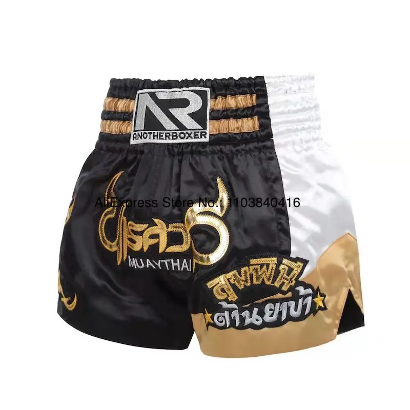 Muay Thai Shorts Boxing Pants Men Women Kids Lightweight Satin Martial Arts Grappling Clothes Kickboxing Cage Fighting Shorts