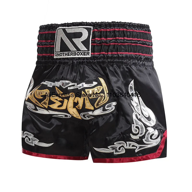 Muay Thai Shorts Boxing Pants Men Women Kids Lightweight Satin Martial Arts Grappling Clothes Kickboxing Cage Fighting Shorts