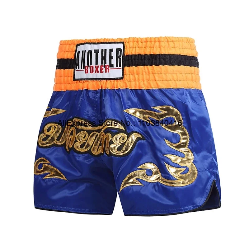 Short Muay Thai Tassels Boxing Shorts Satin Men's Women's Child MMA Martial Arts Boxeo Clothes Gym Cage Fight Kickboxing Pants