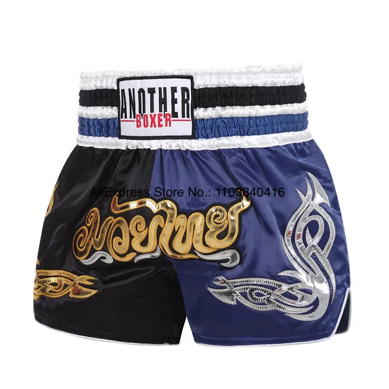 Short Muay Thai Tassels Boxing Shorts Satin Men's Women's Child MMA Martial Arts Boxeo Clothes Gym Cage Fight Kickboxing Pants