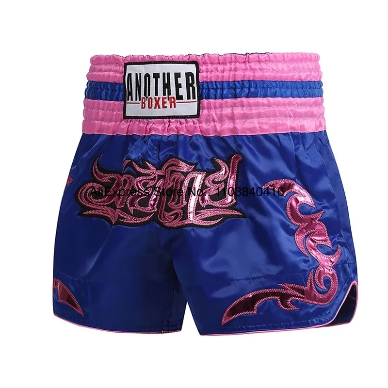 Short Muay Thai Tassels Boxing Shorts Satin Men's Women's Child MMA Martial Arts Boxeo Clothes Gym Cage Fight Kickboxing Pants