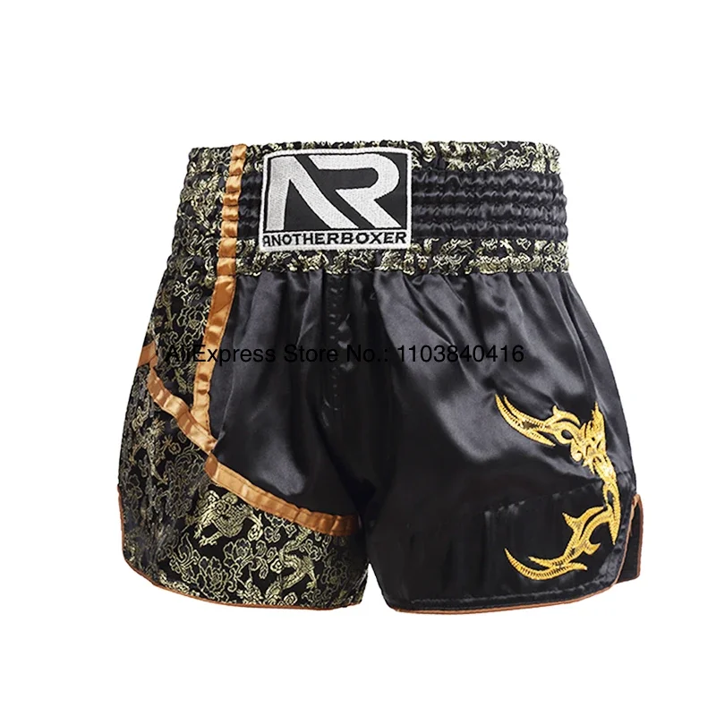 Short Muay Thai Tassels Boxing Shorts Satin Men's Women's Child MMA Martial Arts Boxeo Clothes Gym Cage Fight Kickboxing Pants