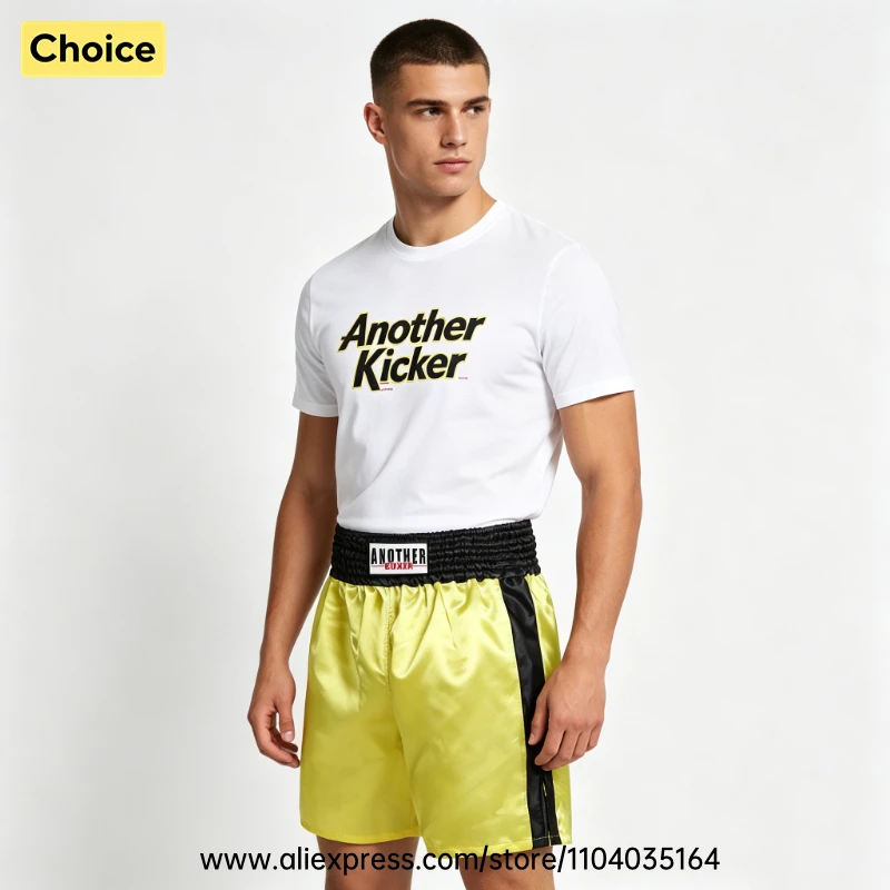 Red Boxing Trunks Quick Dry Satin Side Split Muay Thai Pants Martial Arts Kickboxing Fight Shorts Gym Combat Sport Training Wear