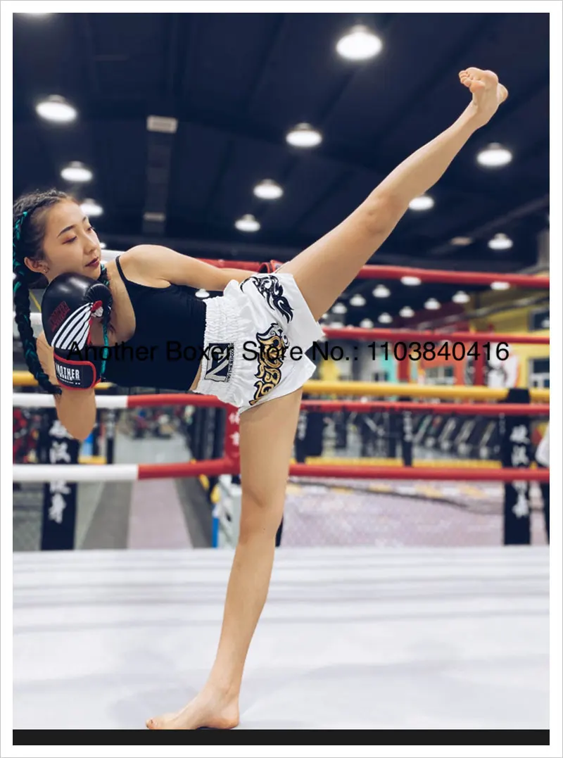Muay Thai Shorts Durable Comfortable Boxing Apparel Satin Kickboxing Grappling Thaiboxing Pants Gym Martial Arts MMA Clothing