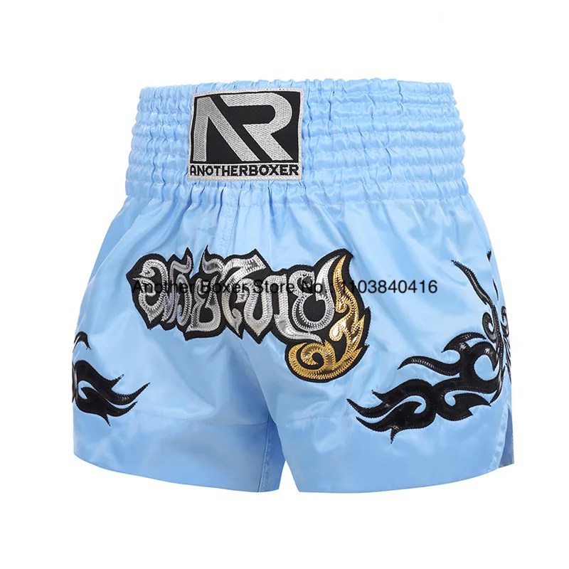 Muay Thai Shorts Durable Comfortable Boxing Apparel Satin Kickboxing Grappling Thaiboxing Pants Gym Martial Arts MMA Clothing